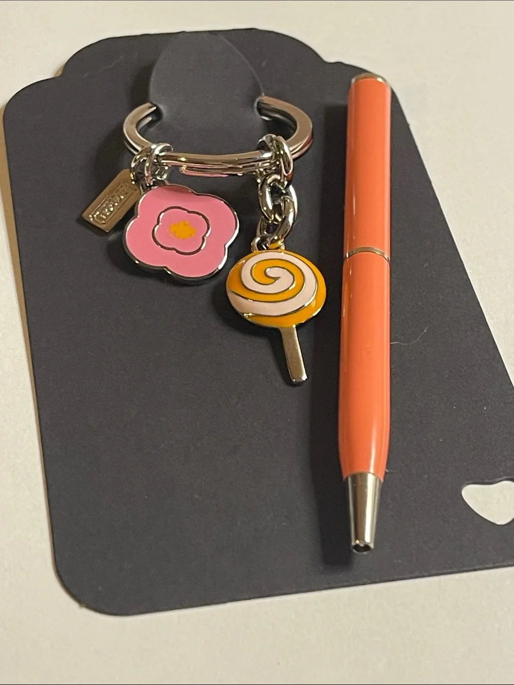 Coach Lollipop Enamel Keychain and Coach Pen